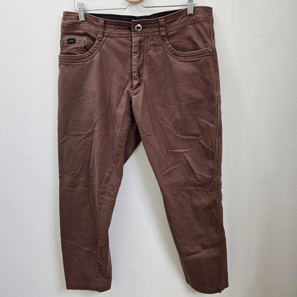 Kuhl Revolt Mens Brown Tapered Outdoor Hiking Pants 34x30 Moisture Wicking